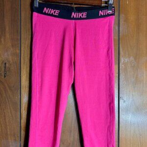 Nike Pro 365 Dri-Fit Pink Capri Leggings Girls Youth Sz XL - EUC